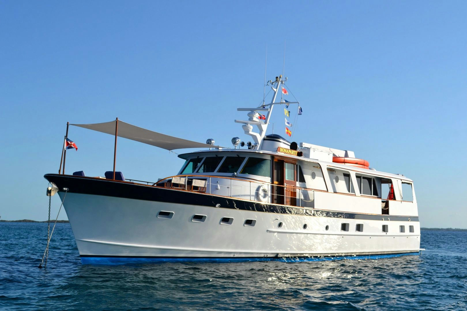 M/V Bonaparte, 21.3 m Burger Boat Company 70 ft Sparkman & Stephens classic motor yacht (aluminium), hull 131 charter yacht
