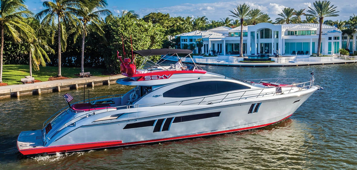 Sexy, 23.8 m Lazzara 78 Flybridge (LOA listed 74'0") charter yacht